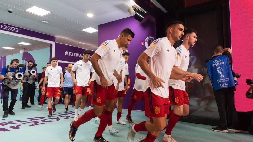 Selección española en el España-Alemania