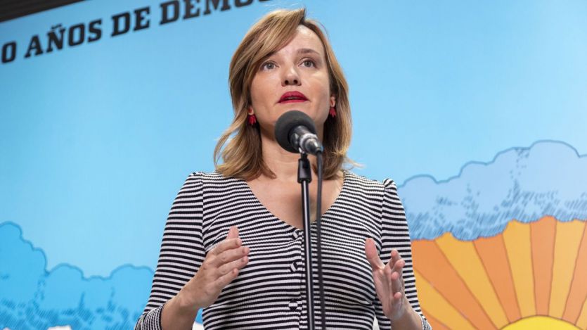 La portavoz del PSOE y ministra de Educación, Pilar Alegría