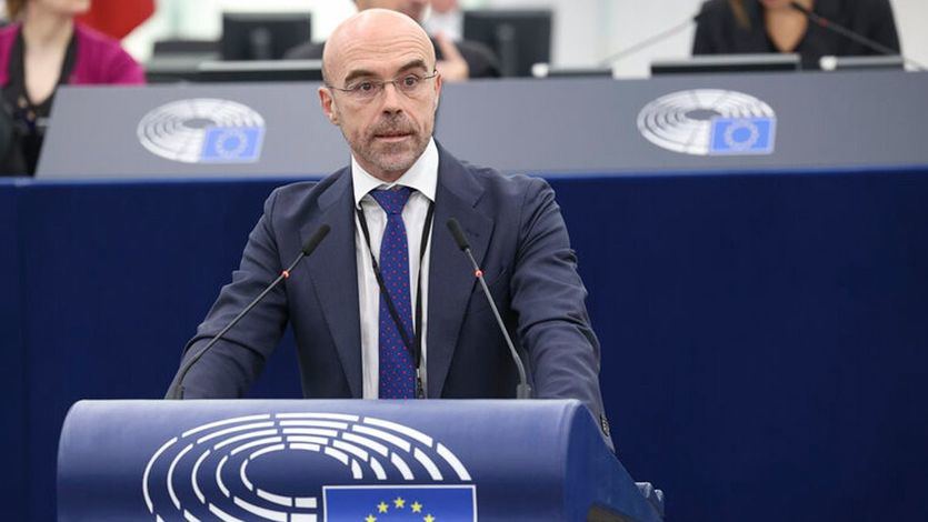 Jorge Buxadé, en el Parlamento Europeo