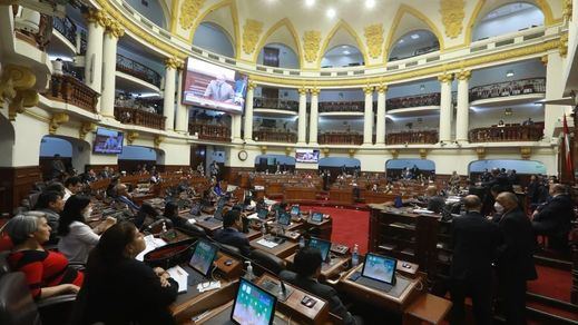 Imagen del interior del Congreso peruano