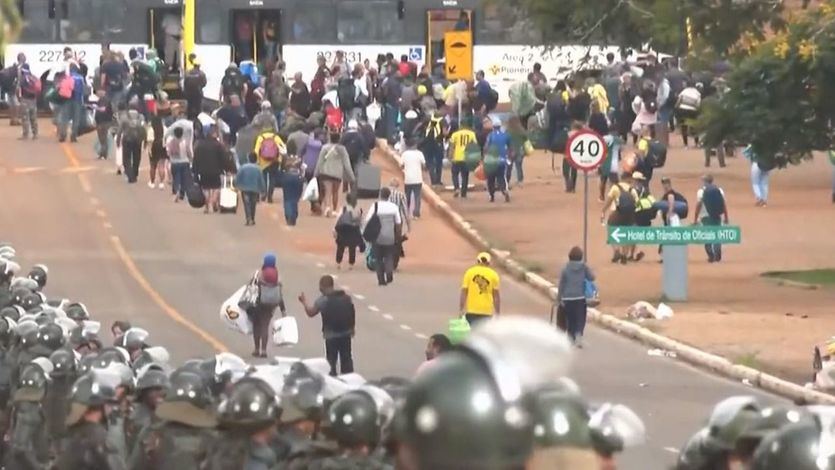 Campamentos bolsonaristas en Brasilia