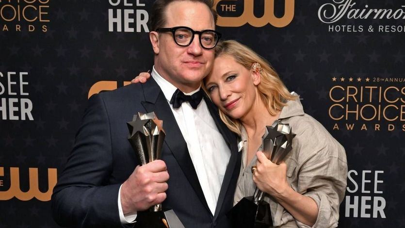 Brendan Fraser y Cate Blanchett en los Critics Choice Awards