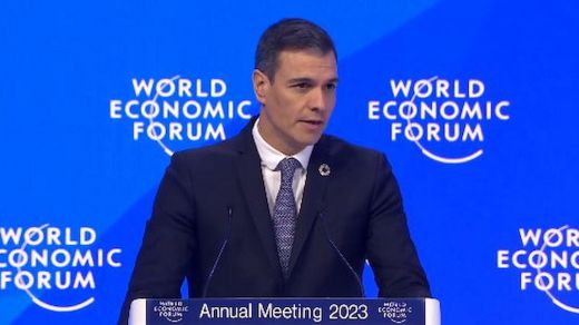 Pedro Sánchez en el Foro económico de Davos