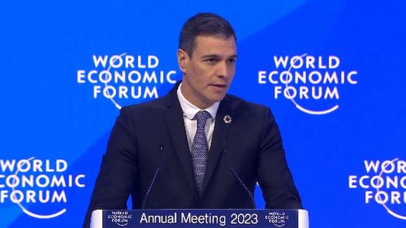 Pedro Sánchez en el Foro económico de Davos