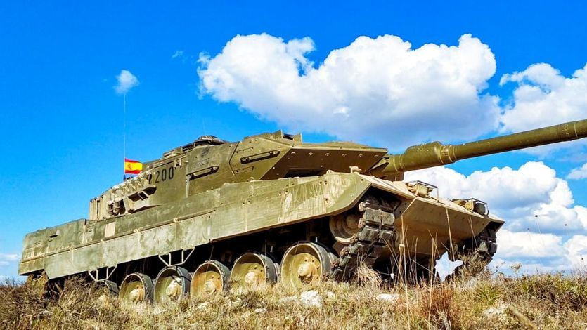 Un tanque Leopardo del Ejército español