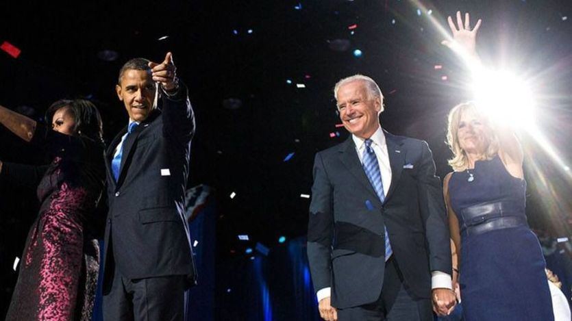 Obama y Biden, en un acto