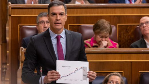 Pedro Sánchez, durante una sesión parlamentaria