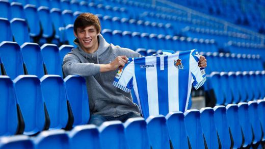 Le Normand con la camiseta de la Real Sociedad