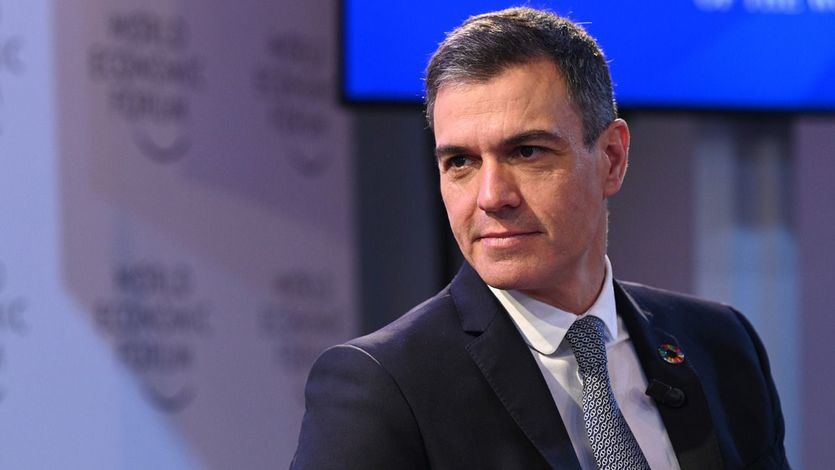  El presidente del Gobierno, Pedro Sánchez, en el Foro de Davos