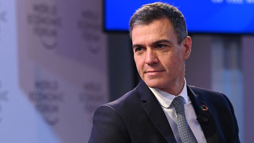  El presidente del Gobierno, Pedro Sánchez, en el Foro de Davos