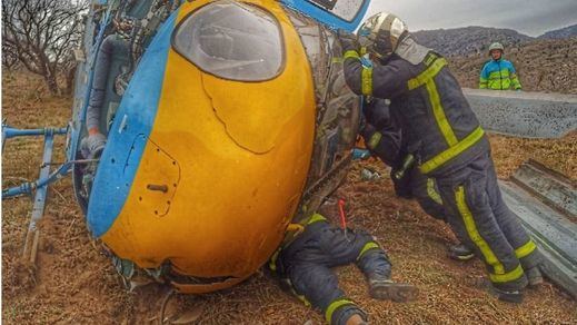 Un helicóptero Pegasus de la DGT se estrella en Madrid
