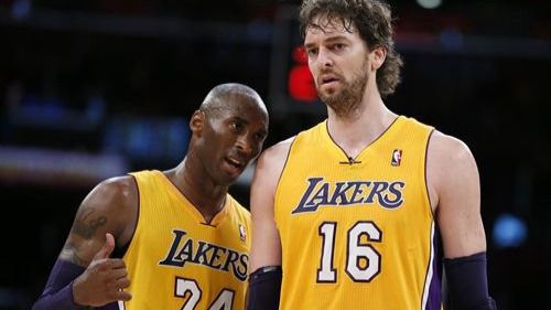 Kobe Bryant y Pau Gasol, dos de los mejores jugadores de Lakers