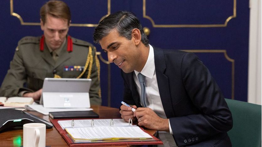 El primer ministro británico, Rishi Sunak