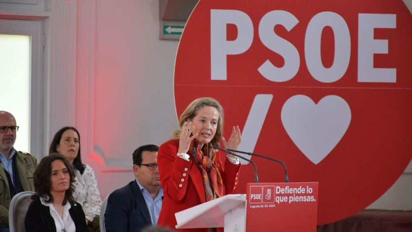 Nadia Calviño, en un acto del PSOE