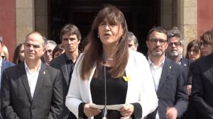 Borràs denuncia un juicio injusto "por lo que representa": el president Aragonès pide que se aparte