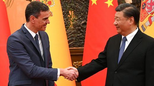 Pedro Sánchez, y el presidente de China, Xi Jinping