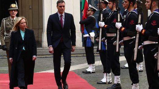 Pedro Sánchez y Giorgia Meloni