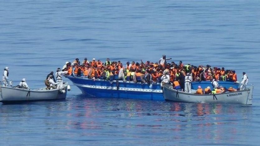 Inmigrantes en el Mediterráneo