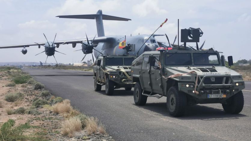 Un avión del Ejército español