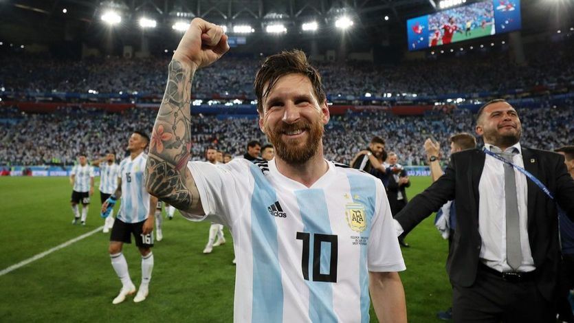 Messi, en un partido con Argentina