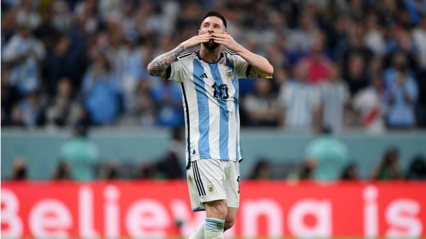 Leo Messi, con Argentina