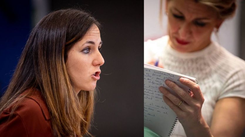 Ione Belarra de Podemos y Yolanda  Díaz de Sumar