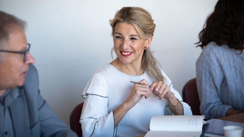 Yolanda Díaz, en un acto de Sumar
