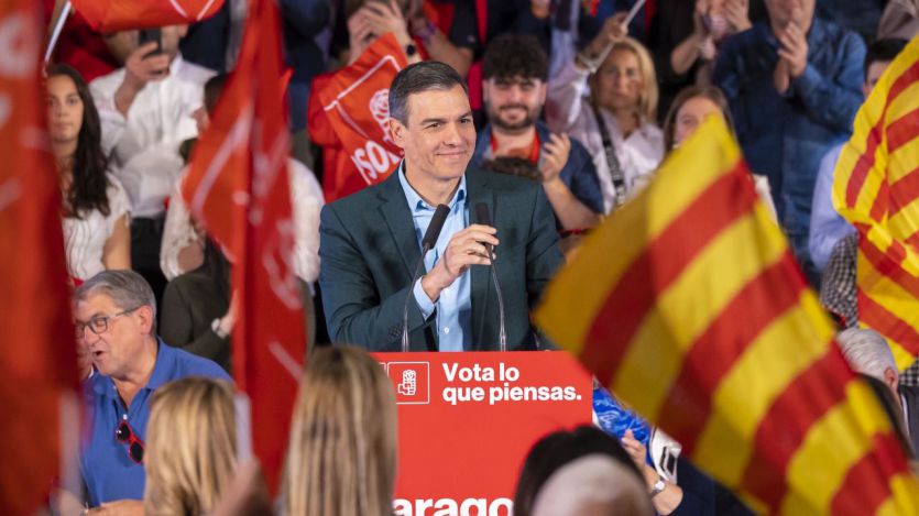 Pedro Sánchez, en un mitin del PSOE