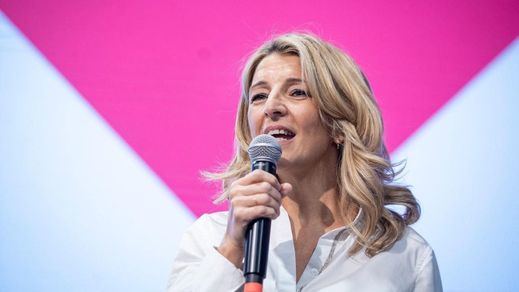 Yolanda Díaz, en un acto de Sumar