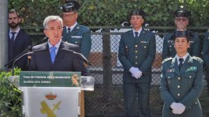 El director de la Guardia Civil, Leonardo Marcos, en la toma de posesión de la nueva jefa de la Comandancia de Cuenca