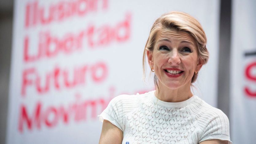 Yolanda Díaz en un acto de Sumar