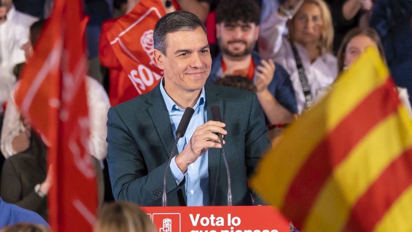 Pedro Sánchez, en un mitin del PSOE