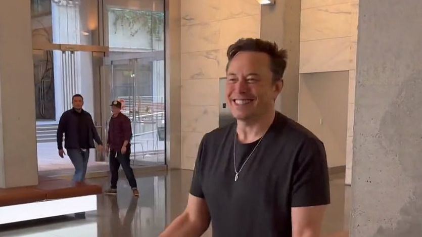Elon Musk, en las instalaciones de Twitter