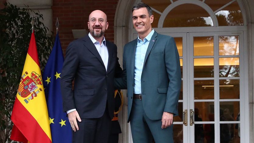 Pedro Sánchez recibe a Charles Michel