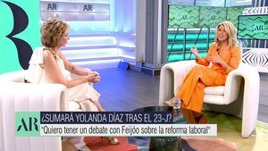 Claves de la entrevista de Ana Rosa a Yolanda Díaz: poca tensión y bastante entendimiento