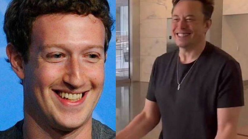 Mark Zuckerberg, propietario de Meta y Elon Musk, dueño de Twitter y Tesla 