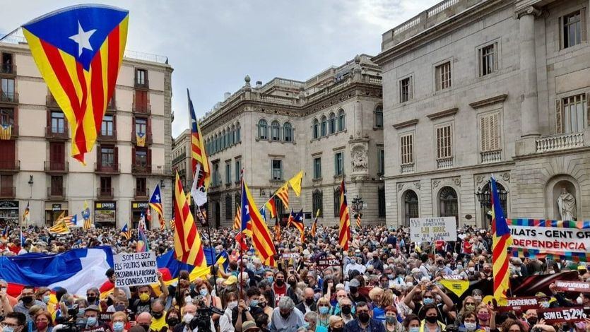 Manifestación nacionalista en Cataluña