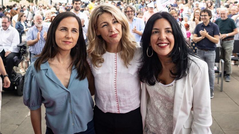 Yolanda Díaz e Ione Belarra, en un acto electoral