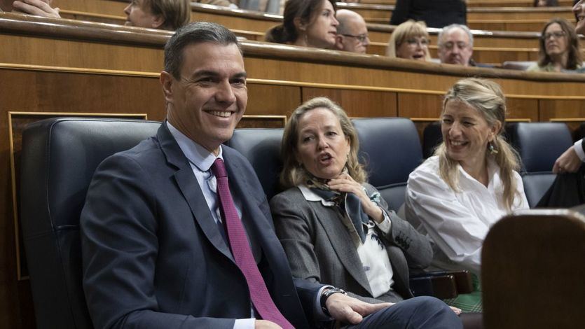 Sánchez, Calviño y Yolanda Díaz, en el Congreso