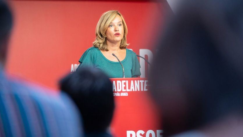 Rueda de prensa de Pilar Alegría en la sede del PSOE