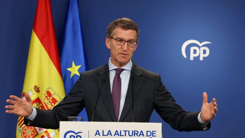 El presidente del PP, Alberto Núñez Feijóo