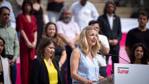 Yolanda Díaz, con los cabeza de lista de Sumar