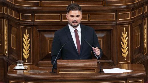 Rufián, en su primer discurso en catalán en el Congreso: 'Aquí no hay perdedores, como mucho hay ignorantes'