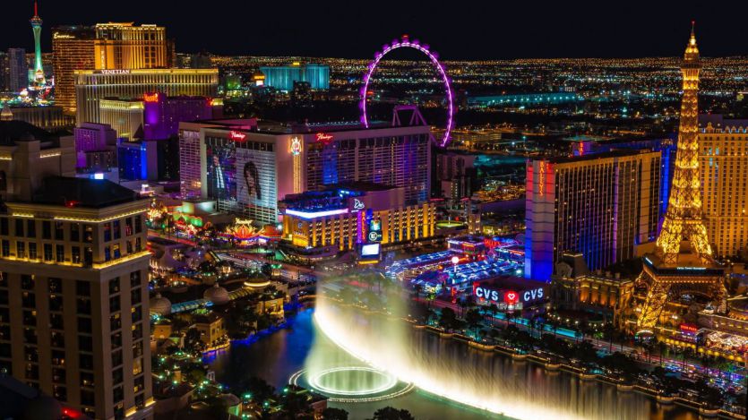 Vista nocturna de Las Vegas