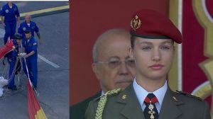 Las mejores imágenes del Desfile: gritos de "Fuera" y "Que te vote Txapote" a Sánchez, Leonor cadete...