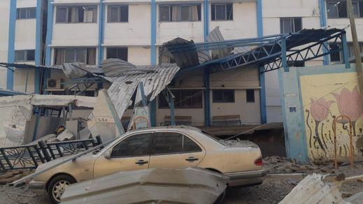 Las instalaciones de UNRWA en Gaza, dañadas