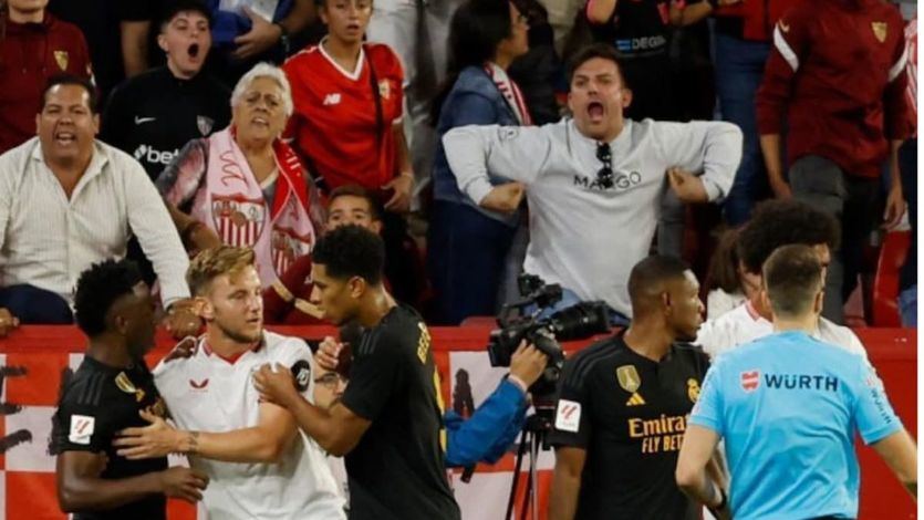 Aficionado racista durante el Sevilla-R.Madrid