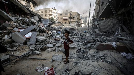 Niño palestino en Gaza