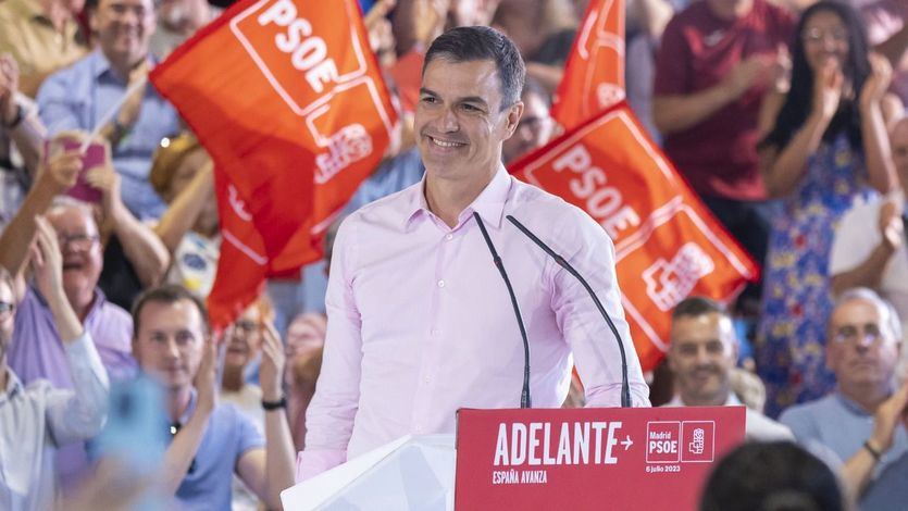 Pedro Sánchez, en un acto del PSOE