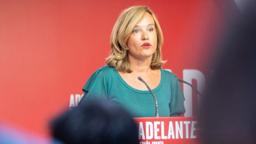 Rueda de prensa de Pilar Alegría en la sede del PSOE
